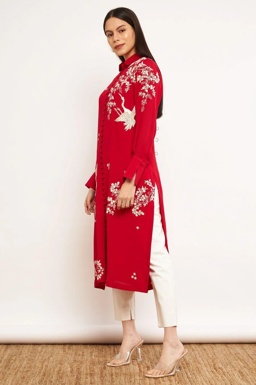 PATINE Red Gara Embroidered Tunic 4 PATINE Red Gara Embroidered Tunic - Image 2