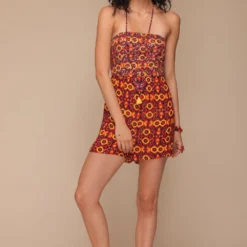 Payal Jain Red Sequin Embellished Playsuit