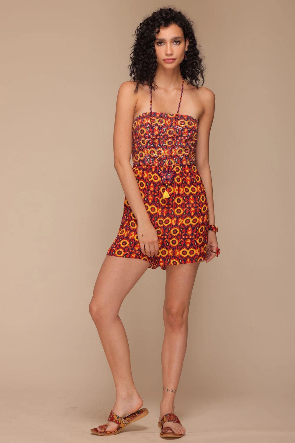 Payal Jain Red Sequin Embellished Playsuit 3 Payal Jain Red Sequin Embellished Playsuit