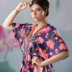 Rajdeep Ranawat Navy Kusum Embellished Kaftan -Deals Drapizia Store 1503rr05 5
