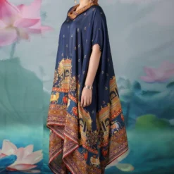 Rajdeep Ranawat Blue Lavanya Draped Tunic Set -Deals Drapizia Store 1503rr13 3 1