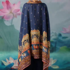 Rajdeep Ranawat Blue Lavanya Draped Tunic Set -Deals Drapizia Store 1503rr13 6 1