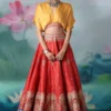 Rajdeep Ranawat Mustard Leela Printed Lehenga Set