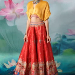 Rajdeep Ranawat Mustard Leela Printed Lehenga Set -Deals Drapizia Store 1503rr25 2