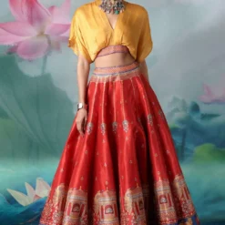 Rajdeep Ranawat Mustard Leela Printed Lehenga Set -Deals Drapizia Store 1503rr25 3