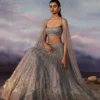 Rohit Gandhi + Rahul Khanna Azurite Space Grey Lehenga Set -Deals Drapizia Store 1505rgd13 1