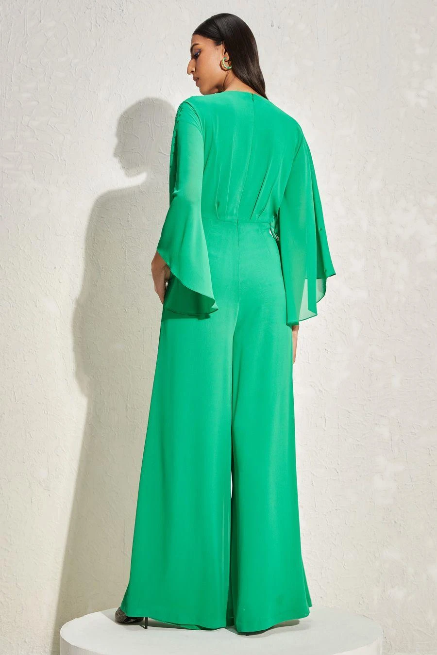 Namrata Joshipura Kelly Green Metallic Quad Jumpsuit 6 Namrata Joshipura Kelly Green Metallic Quad Jumpsuit - Image 4