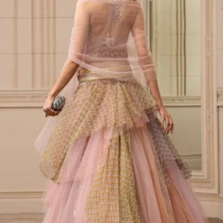 Tarun Tahiliani Tulle Cascade Lehenga With Blouse And Drape -Deals Drapizia Store 153ttmj7 4 1