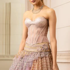 Tarun Tahiliani Blush Pink Tulle Cascade Lehenga Set 8 Tarun Tahiliani Blush Pink Tulle Cascade Lehenga Set -Deals Drapizia Store 153ttmj8 3