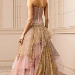 Tarun Tahiliani Blush Pink Tulle Cascade Lehenga Set 9 Tarun Tahiliani Blush Pink Tulle Cascade Lehenga Set -Deals Drapizia Store 153ttmj8 4