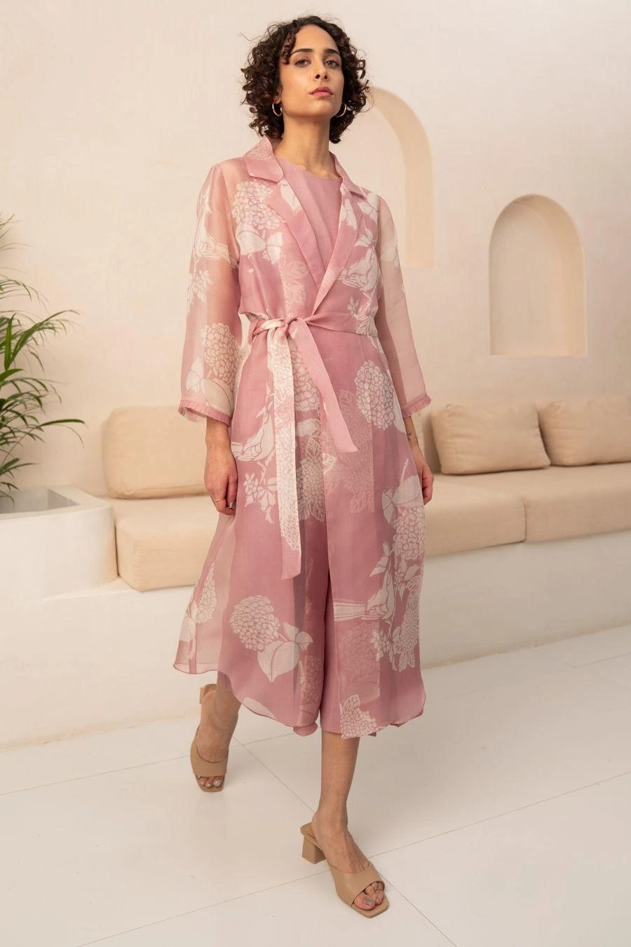 Arcvsh By Pallavi Singh Lavender Floral Printed Jacket & Jumpsuit 3 Arcvsh By Pallavi Singh Lavender Floral Printed Jacket & Jumpsuit