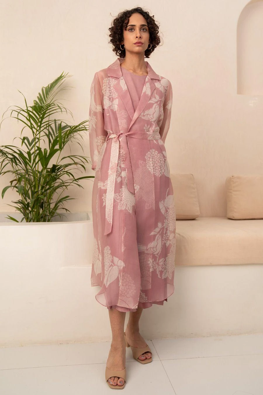 Arcvsh By Pallavi Singh Lavender Floral Printed Jacket & Jumpsuit 4 Arcvsh By Pallavi Singh Lavender Floral Printed Jacket & Jumpsuit - Image 2