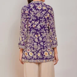 PATINE Purple Parsi Gara Embroidered Wrap Top -Deals Drapizia Store 15916 6