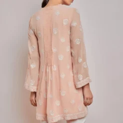 PATINE Peach Chikankari Embroidered Tunic -Deals Drapizia Store 15975 5