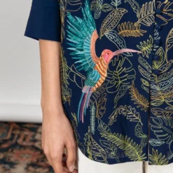PATINE Embroidered Shirt With Leaves & Bird Motifs -Deals Drapizia Store 16096 4