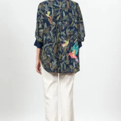 PATINE Embroidered Shirt With Leaves & Bird Motifs -Deals Drapizia Store 16096 5