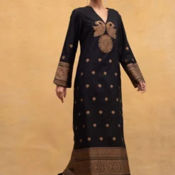 Payal Khandwala Black Handwoven Silk Engineered Brocade Maxi -Deals Drapizia Store 1611pk3 3