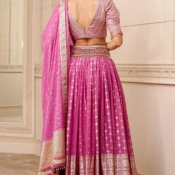 Tarun Tahiliani Fuchsia Brocade Lehenga Set 9 Tarun Tahiliani Fuchsia Brocade Lehenga Set -Deals Drapizia Store 1611tt10 4