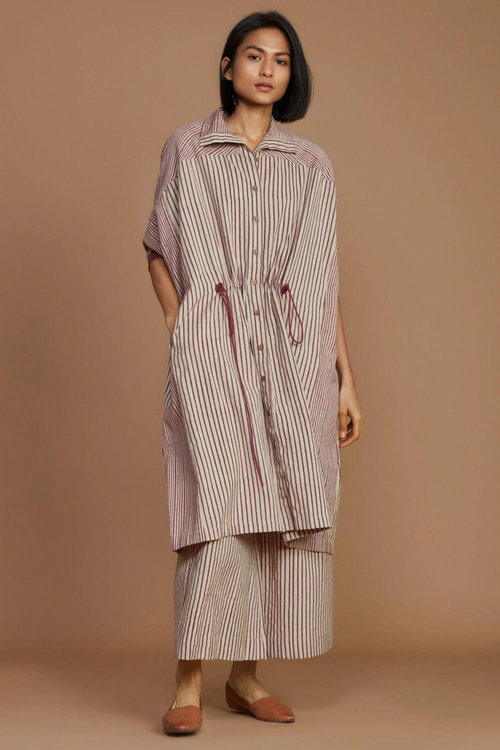 Mati Red Striped Kaftan Set 3 Mati Red Striped Kaftan Set