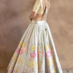 Abhinav Mishra Powder Blue Patchwork Lehenga Set -Deals Drapizia Store 16623am2 5