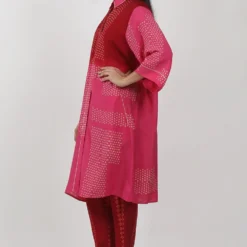 Krishna Mehta Red Shaded Block Printed Shirt Tunic Set -Deals Drapizia Store 17723km21 3