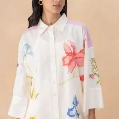 Vineet Rahul Henrietta Lily Garden Shirt -Deals Drapizia Store 17823vr14 4