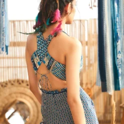 SVA Blue Geo Cut-Out Jumpsuit 5 SVA Blue Geo Cut-Out Jumpsuit -Deals Drapizia Store 181123sva23 2