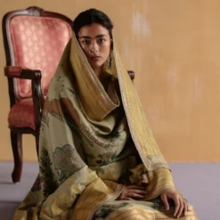 Archana Jaju Sage Hand Painted Kalamkari Kurta Set -Deals Drapizia Store 18423ajh8 4