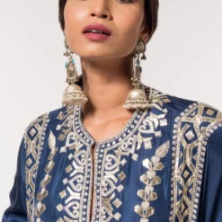 Divya Sheth Indigo Embroidered Kaftan -Deals Drapizia Store 184dy21 4