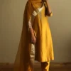 Shorshe Ochre Chanderi Hand Work Kurta Set -Deals Drapizia Store 1910s15 1