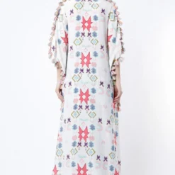 Payal Singhal White Ikat Printed Kaftan Set 9 Payal Singhal White Ikat Printed Kaftan Set -Deals Drapizia Store 1911pys24 4