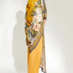 Rajdeep Ranawat Mustard Yellow Floral Kaftan -Deals Drapizia Store 197rr9 3