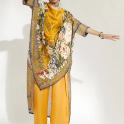 Rajdeep Ranawat Mustard Yellow Floral Kaftan -Deals Drapizia Store 197rr9 4