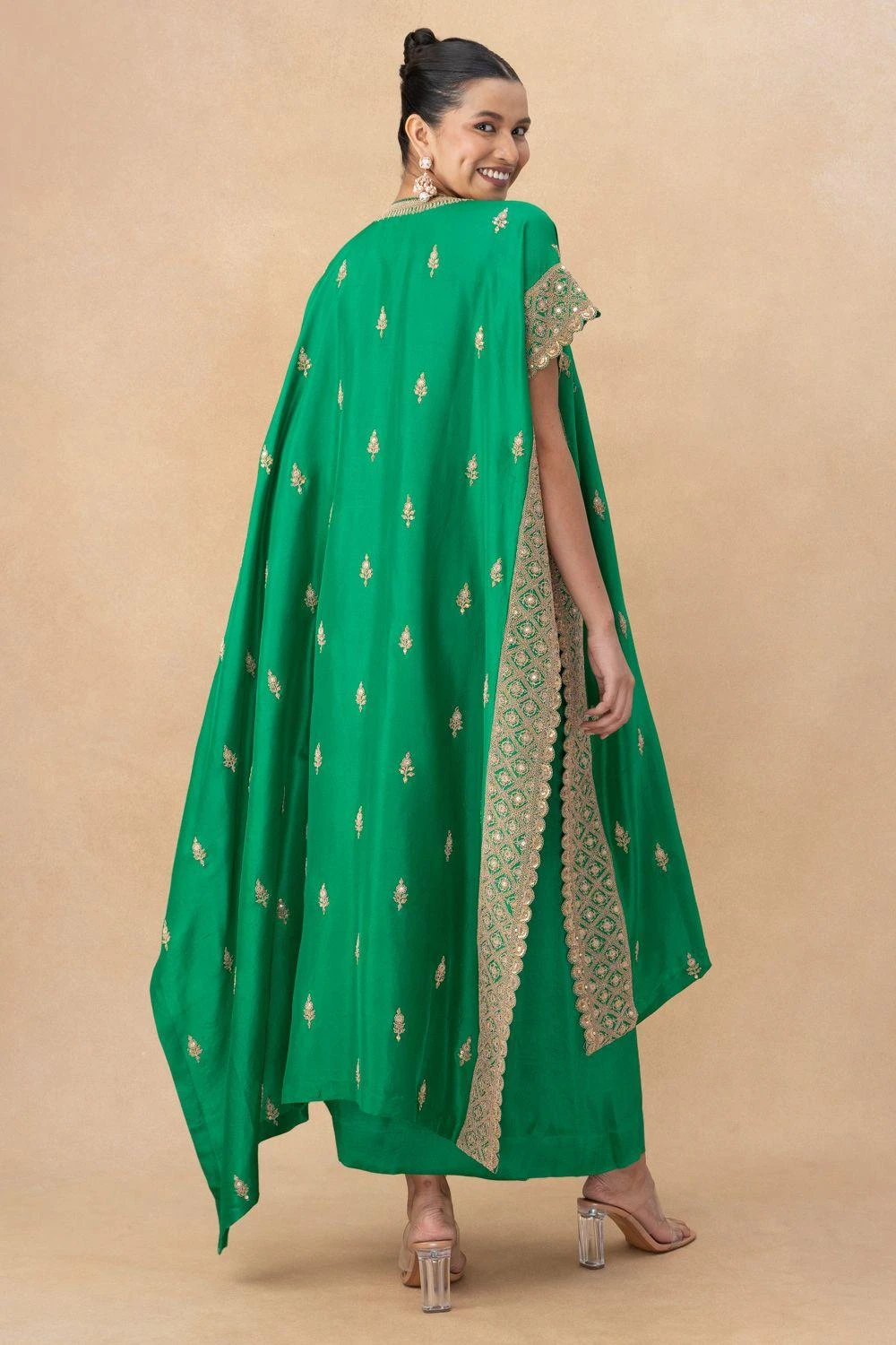 Anamika Khanna Green Embellished Kaftan Set 7 Anamika Khanna Green Embellished Kaftan Set - Image 5