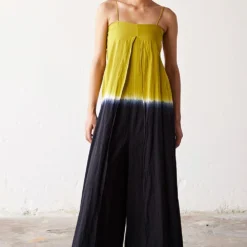 Khara Kapas Lime Green Ombre Jumpsuit