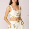 Payal Pratap White Floral Bustier -Deals Drapizia Store 1bt 36a 1