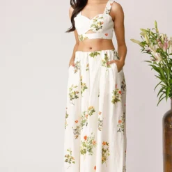 Payal Pratap White Floral Bustier -Deals Drapizia Store 1bt 36a 2