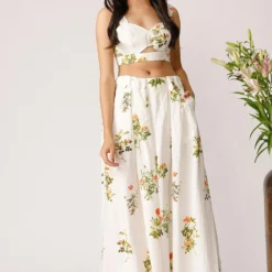 Payal Pratap White Floral Bustier -Deals Drapizia Store 1bt 36a 3