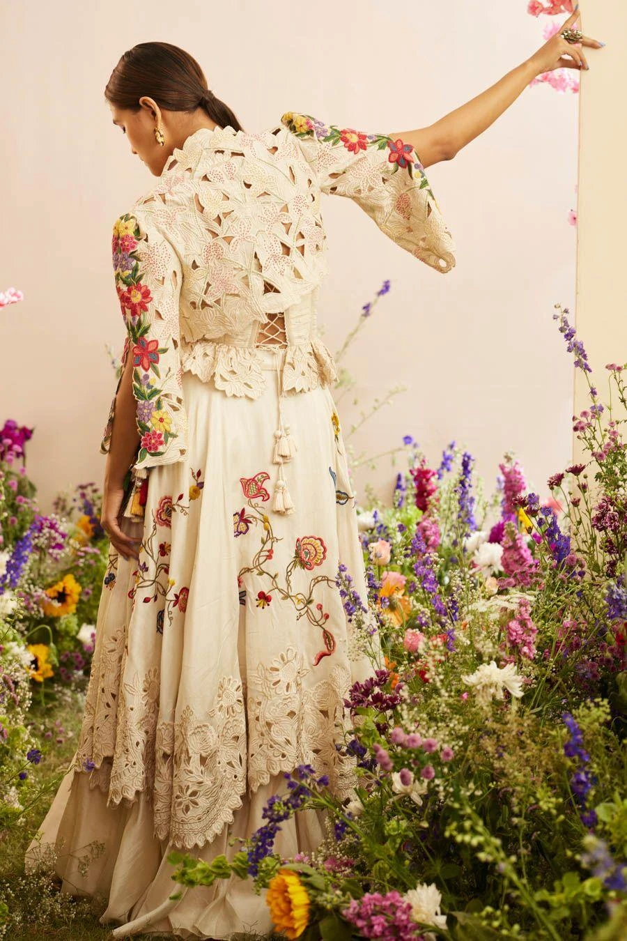 Chandrima Ivory Ruched Corset 7 Chandrima Ivory Ruched Corset - Image 5