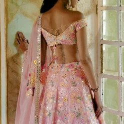 Mishru Blush Pink Iris Embroidered Lehenga Set -Deals Drapizia Store 2010mish18 3