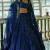 Mishru Navy Blue Aster Lehenga Set 2 Mishru Navy Blue Aster Lehenga Set -Deals Drapizia Store 2010mish9 1