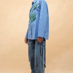 Dhruv Kapoor Blue Handcrafted Classic Shirt -Deals Drapizia Store 202dk6 3