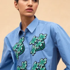 Dhruv Kapoor Blue Handcrafted Classic Shirt -Deals Drapizia Store 202dk6 4