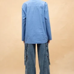 Dhruv Kapoor Blue Handcrafted Classic Shirt -Deals Drapizia Store 202dk6 5