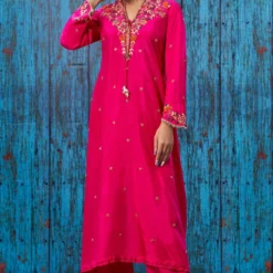 Niti Bothra Pink Resham Embroidered Kurta Set -Deals Drapizia Store 202nbd16 3