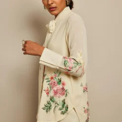 PATINE Cream Embroidered Bow- Tie Shirt -Deals Drapizia Store 204pa3 3 1