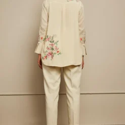 PATINE Cream Embroidered Bow- Tie Shirt -Deals Drapizia Store 204pa3 4 1