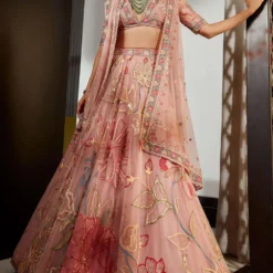 Ridhi Mehra Floral Embroidered Net Lehenga Set
