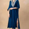 Jayanti Reddy Blue Zardosi Work Kaftan