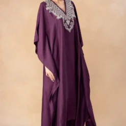 Jayanti Reddy Wine Embellished Kaftan -Deals Drapizia Store 20723jr11 3